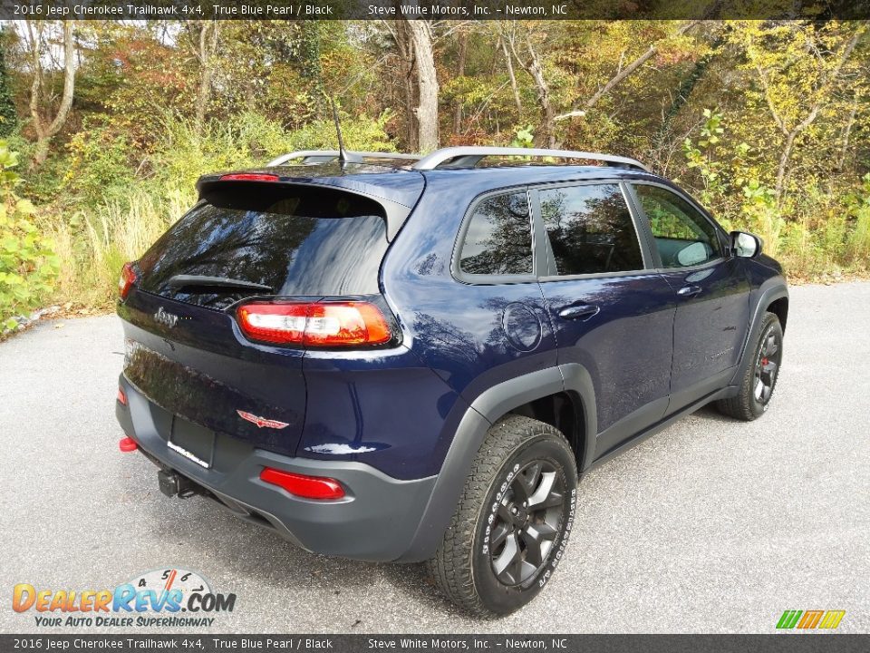 2016 Jeep Cherokee Trailhawk 4x4 True Blue Pearl / Black Photo #6