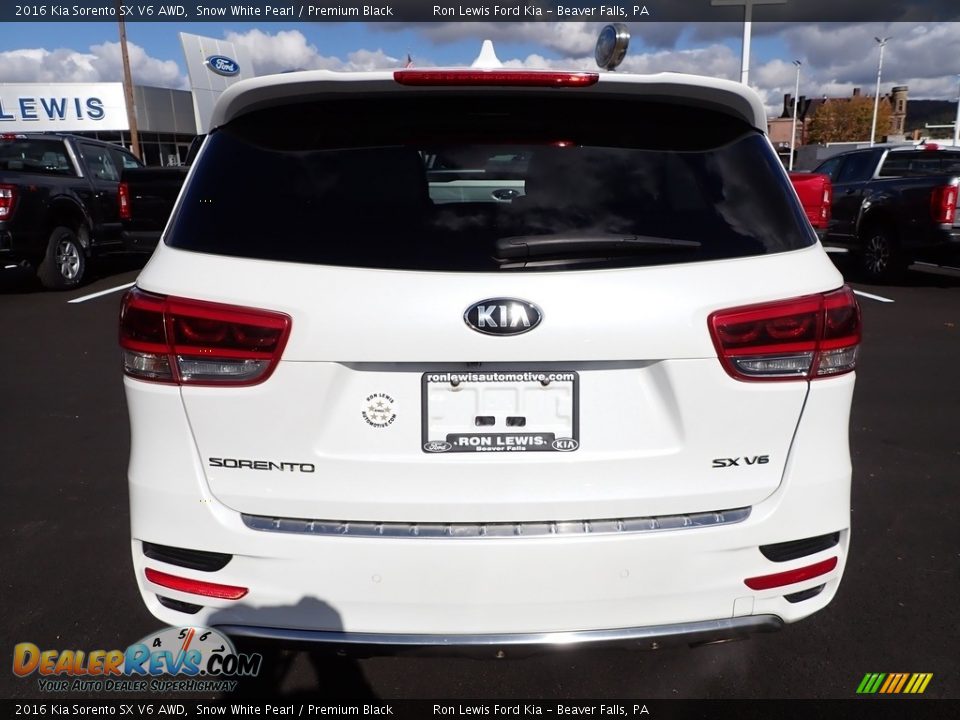 2016 Kia Sorento SX V6 AWD Snow White Pearl / Premium Black Photo #3