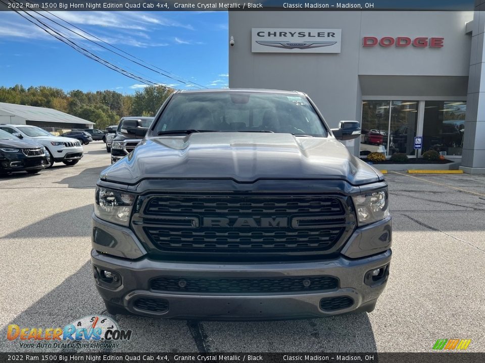 2022 Ram 1500 Big Horn Night Edition Quad Cab 4x4 Granite Crystal Metallic / Black Photo #7