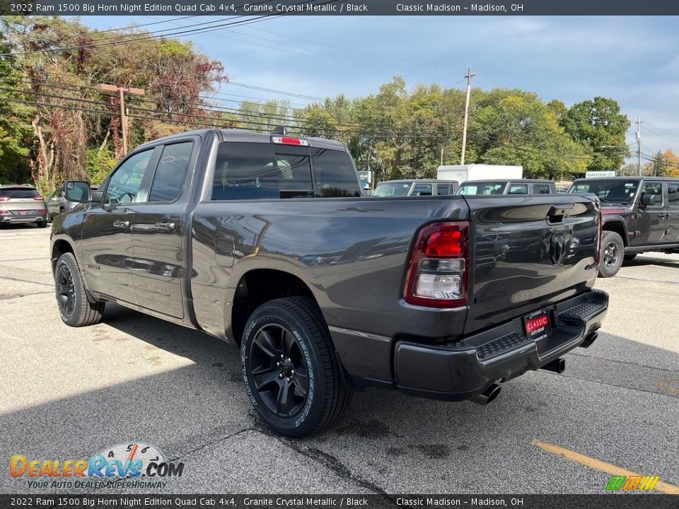 2022 Ram 1500 Big Horn Night Edition Quad Cab 4x4 Granite Crystal Metallic / Black Photo #9