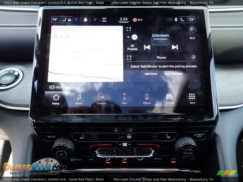 2021 Jeep Grand Cherokee L Limited 4x4 Velvet Red Pearl / Black Photo #20