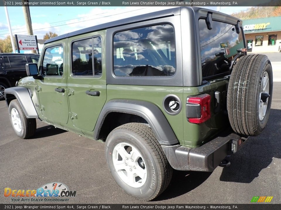 2021 Jeep Wrangler Unlimited Sport 4x4 Sarge Green / Black Photo #3