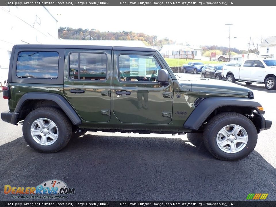 2021 Jeep Wrangler Unlimited Sport 4x4 Sarge Green / Black Photo #8