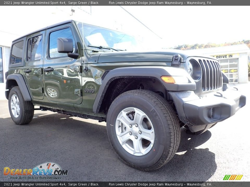 2021 Jeep Wrangler Unlimited Sport 4x4 Sarge Green / Black Photo #9