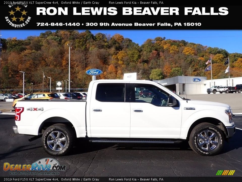 2019 Ford F150 XLT SuperCrew 4x4 Oxford White / Earth Gray Photo #1