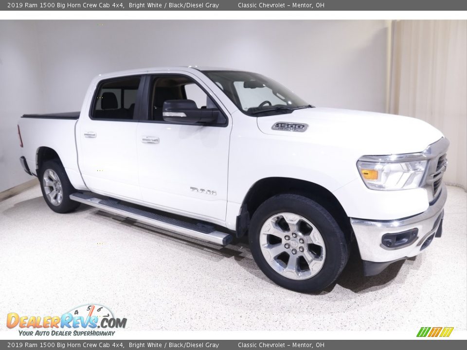 2019 Ram 1500 Big Horn Crew Cab 4x4 Bright White / Black/Diesel Gray Photo #1