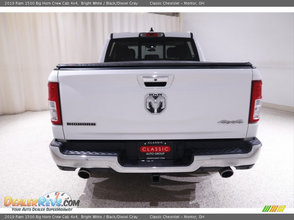 2019 Ram 1500 Big Horn Crew Cab 4x4 Bright White / Black/Diesel Gray Photo #21