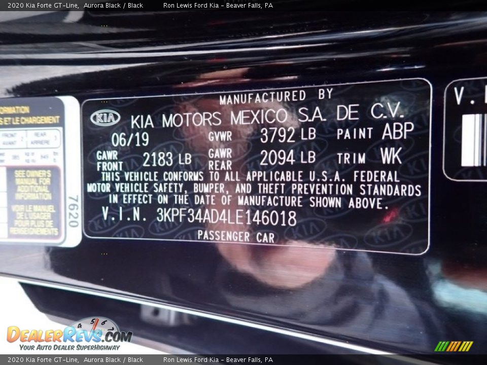 2020 Kia Forte GT-Line Aurora Black / Black Photo #18