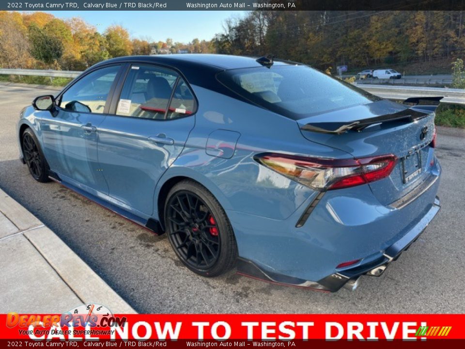 2022 Toyota Camry TRD Calvary Blue / TRD Black/Red Photo #2