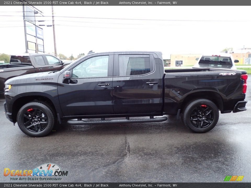 2021 Chevrolet Silverado 1500 RST Crew Cab 4x4 Black / Jet Black Photo #6