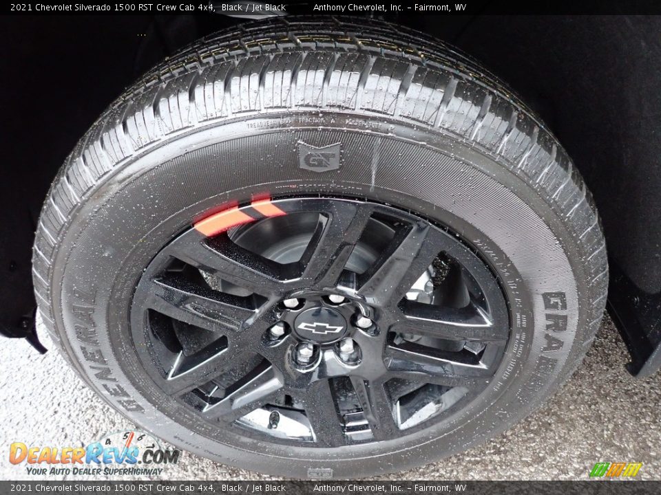 2021 Chevrolet Silverado 1500 RST Crew Cab 4x4 Black / Jet Black Photo #9