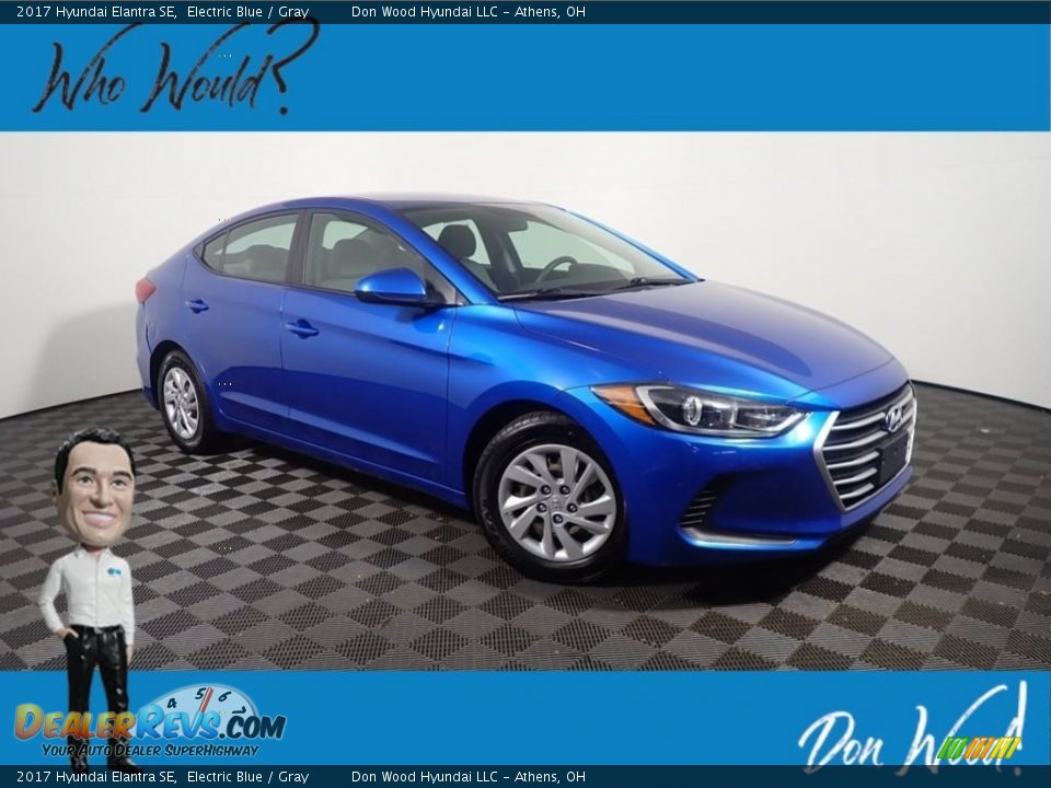 2017 Hyundai Elantra SE Electric Blue / Gray Photo #1