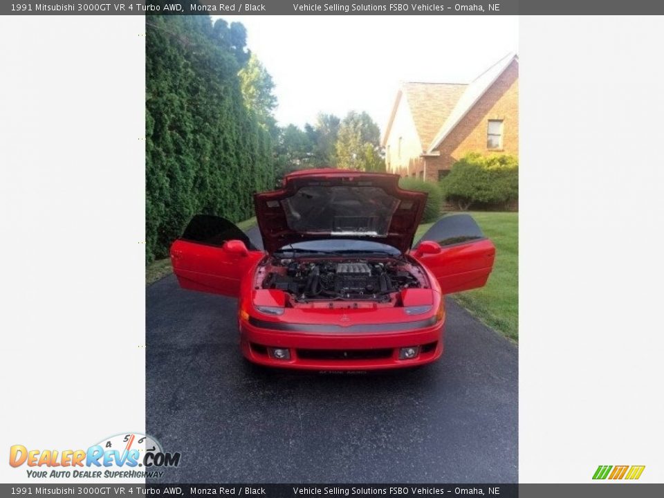 1991 Mitsubishi 3000GT VR 4 Turbo AWD Monza Red / Black Photo #3