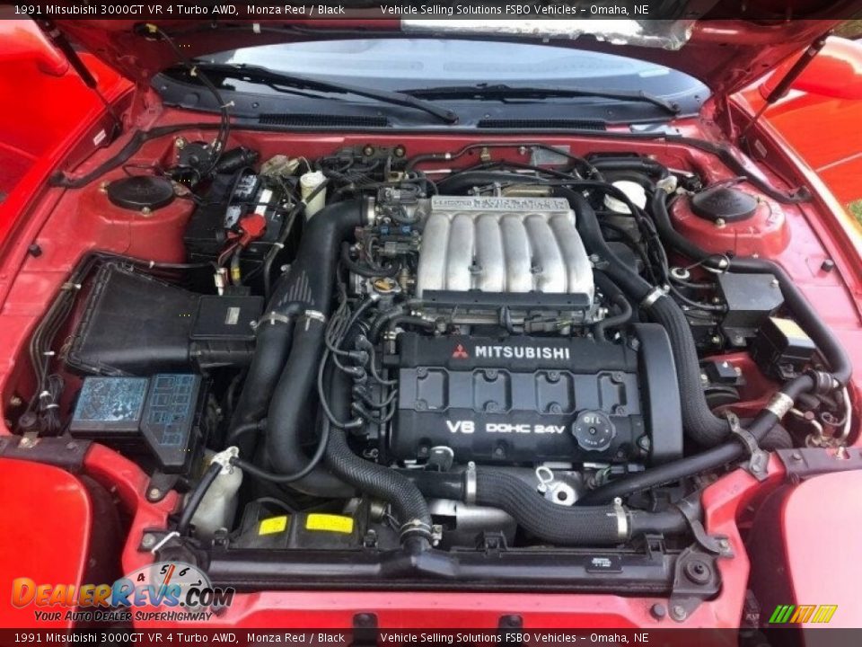 1991 Mitsubishi 3000GT VR 4 Turbo AWD 3.0 Liter Twin-Turbocharged DOHC 24-Valve V6 Engine Photo #5