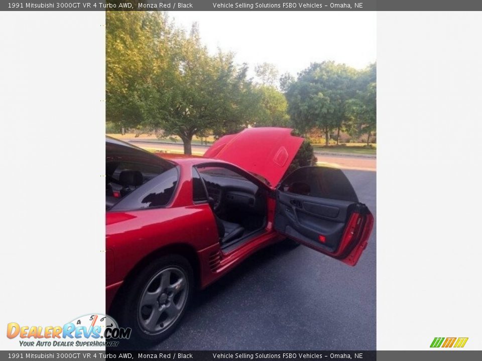 1991 Mitsubishi 3000GT VR 4 Turbo AWD Monza Red / Black Photo #9