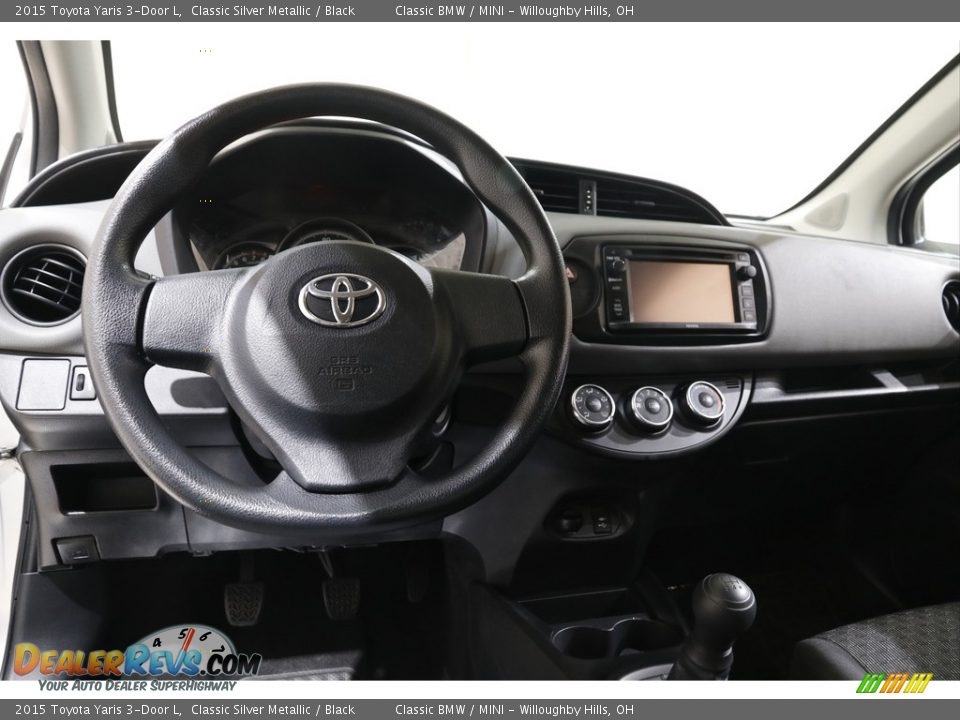2015 Toyota Yaris 3-Door L Classic Silver Metallic / Black Photo #6