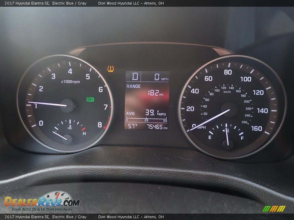 2017 Hyundai Elantra SE Electric Blue / Gray Photo #26