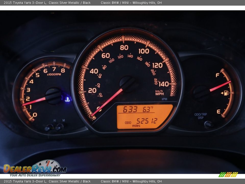 2015 Toyota Yaris 3-Door L Gauges Photo #8