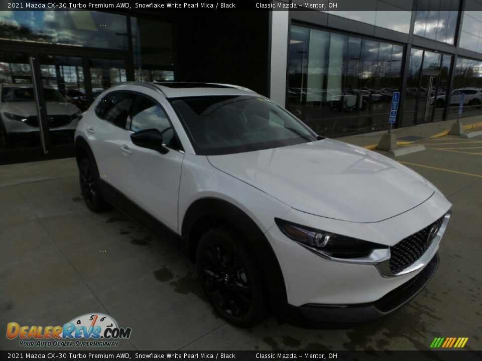 2021 Mazda CX-30 Turbo Premium AWD Snowflake White Pearl Mica / Black Photo #1