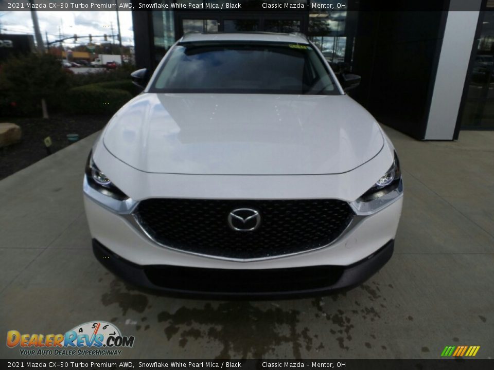 2021 Mazda CX-30 Turbo Premium AWD Snowflake White Pearl Mica / Black Photo #2