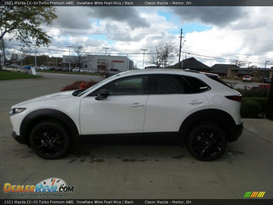 2021 Mazda CX-30 Turbo Premium AWD Snowflake White Pearl Mica / Black Photo #6