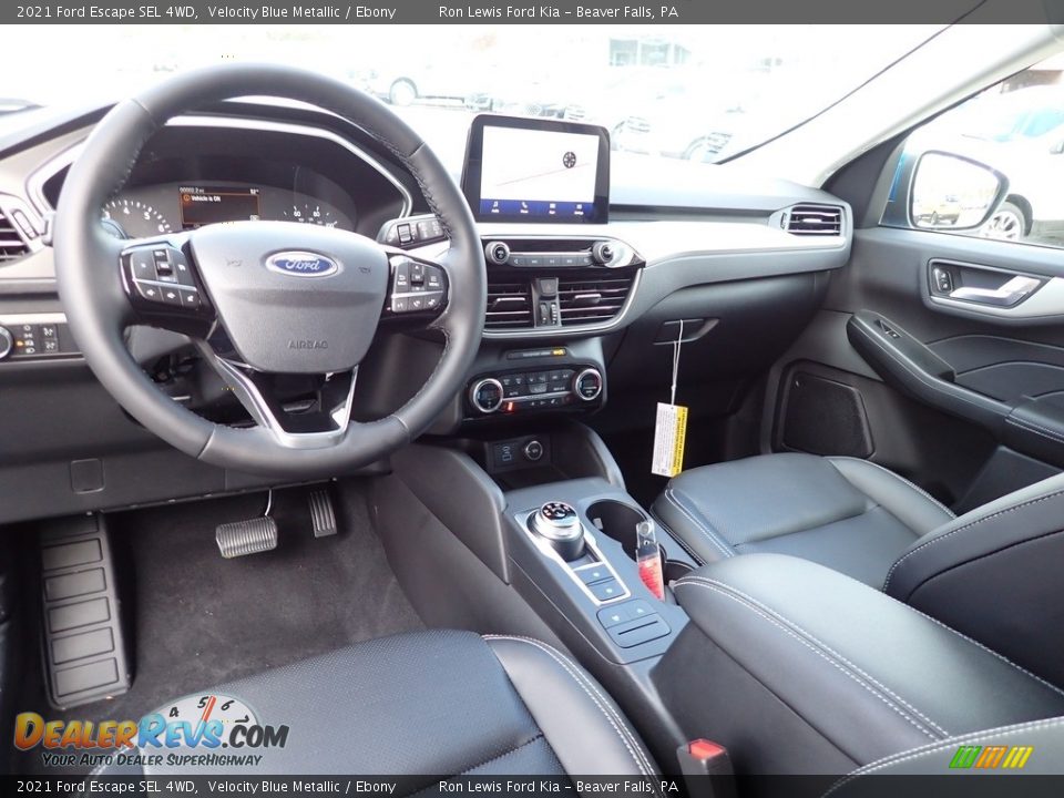 Ebony Interior - 2021 Ford Escape SEL 4WD Photo #14