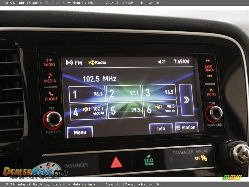 2019 Mitsubishi Outlander ES Quartz Brown Metallic / Beige Photo #10