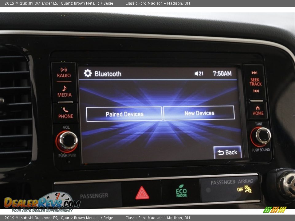 2019 Mitsubishi Outlander ES Quartz Brown Metallic / Beige Photo #11