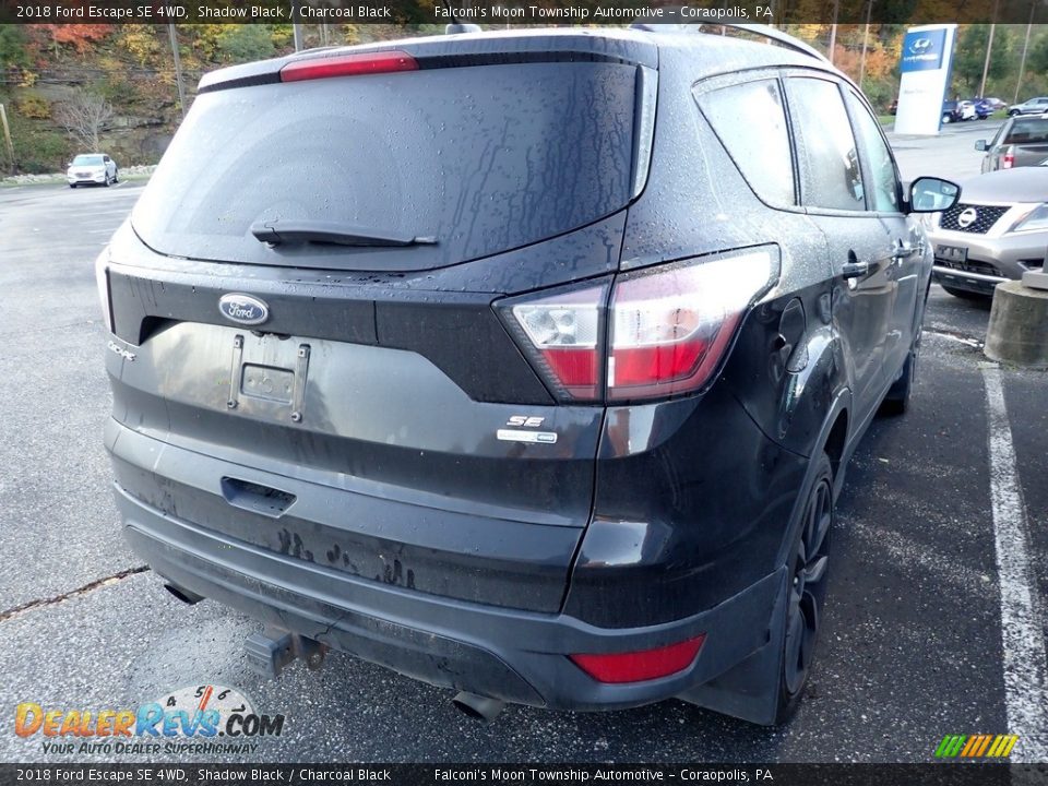 2018 Ford Escape SE 4WD Shadow Black / Charcoal Black Photo #4