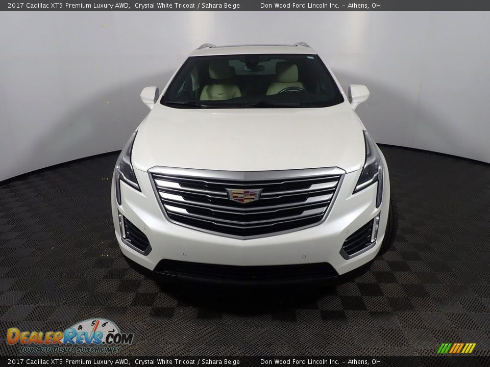 2017 Cadillac XT5 Premium Luxury AWD Crystal White Tricoat / Sahara Beige Photo #7