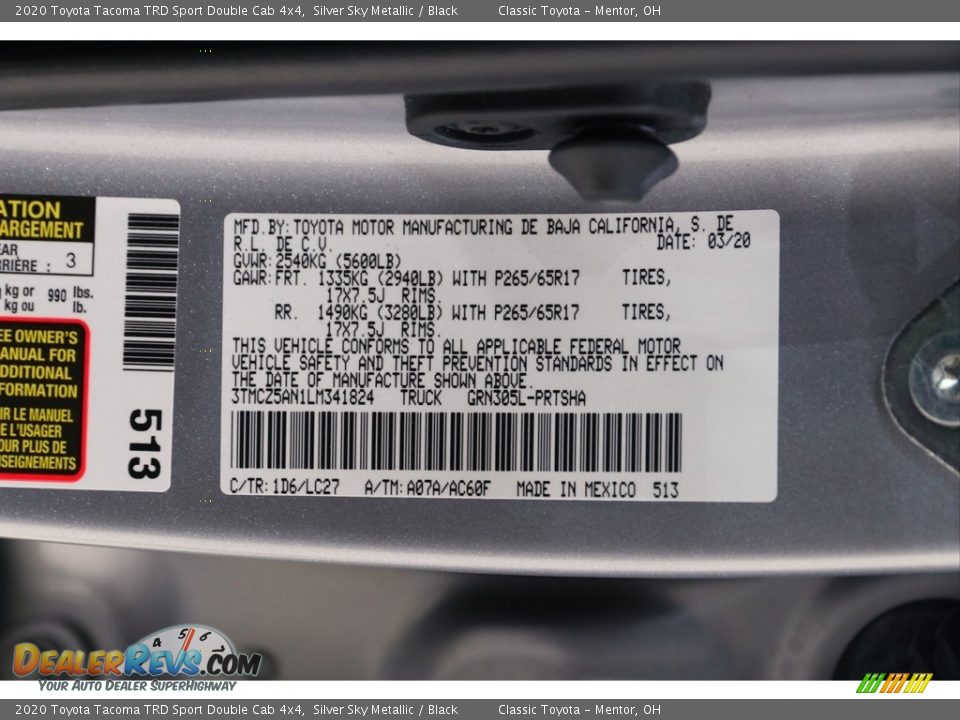 2020 Toyota Tacoma TRD Sport Double Cab 4x4 Silver Sky Metallic / Black Photo #21