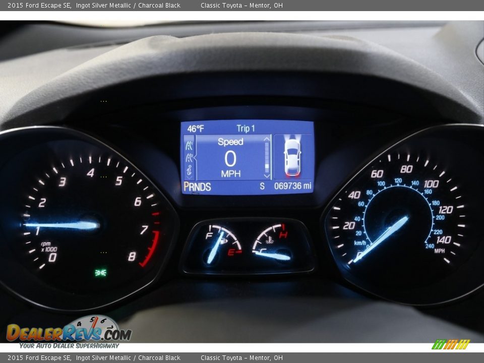 2015 Ford Escape SE Ingot Silver Metallic / Charcoal Black Photo #8