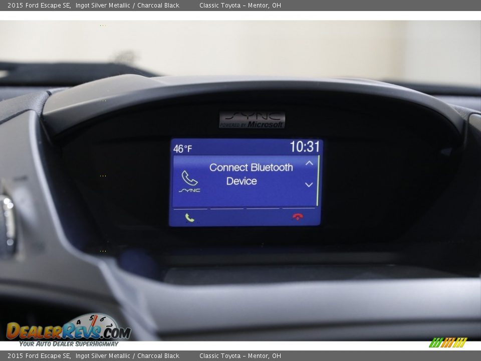 2015 Ford Escape SE Ingot Silver Metallic / Charcoal Black Photo #10