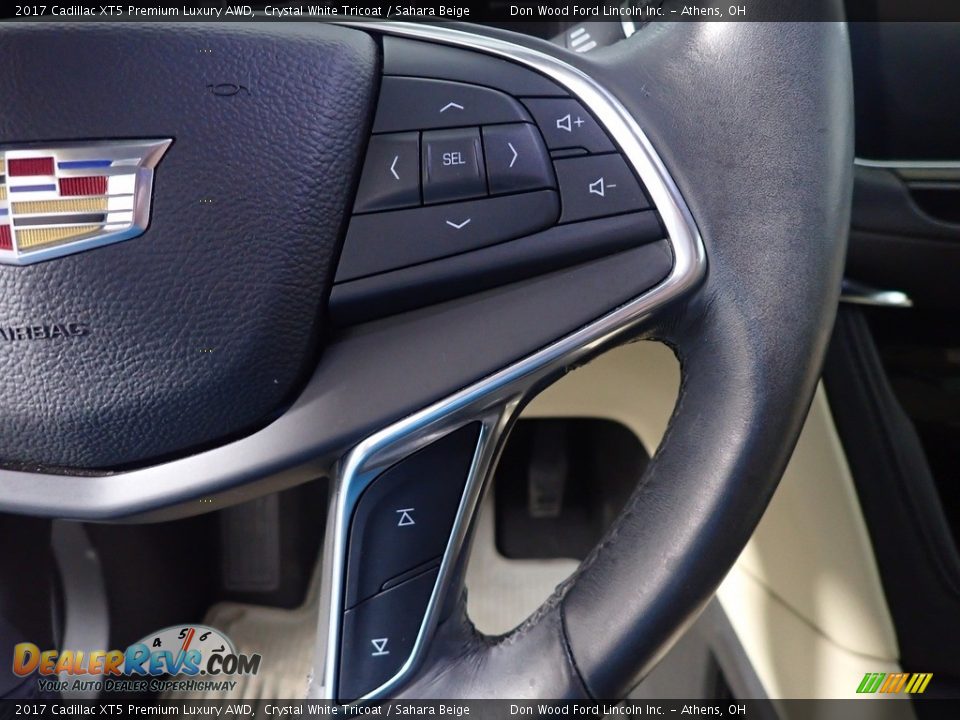 2017 Cadillac XT5 Premium Luxury AWD Crystal White Tricoat / Sahara Beige Photo #33
