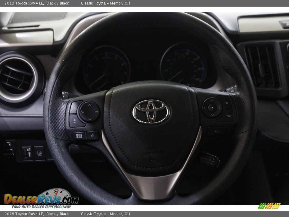 2018 Toyota RAV4 LE Black / Black Photo #7