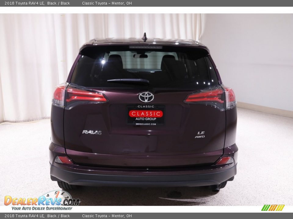 2018 Toyota RAV4 LE Black / Black Photo #17