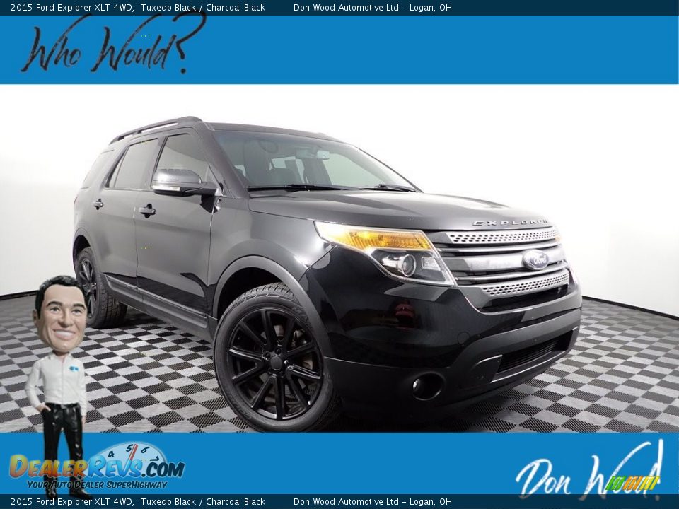 2015 Ford Explorer XLT 4WD Tuxedo Black / Charcoal Black Photo #1