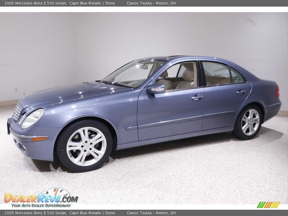 2005 Mercedes-Benz E 500 Sedan Capri Blue Metallic / Stone Photo #3