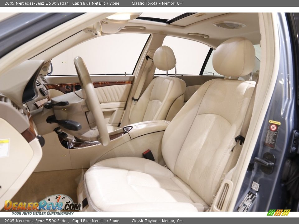 2005 Mercedes-Benz E 500 Sedan Capri Blue Metallic / Stone Photo #5
