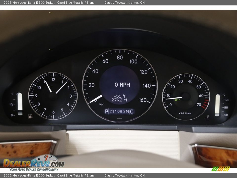 2005 Mercedes-Benz E 500 Sedan Capri Blue Metallic / Stone Photo #8
