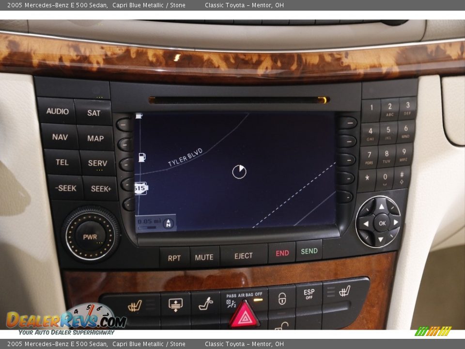 2005 Mercedes-Benz E 500 Sedan Capri Blue Metallic / Stone Photo #12