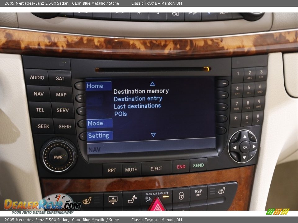 2005 Mercedes-Benz E 500 Sedan Capri Blue Metallic / Stone Photo #13
