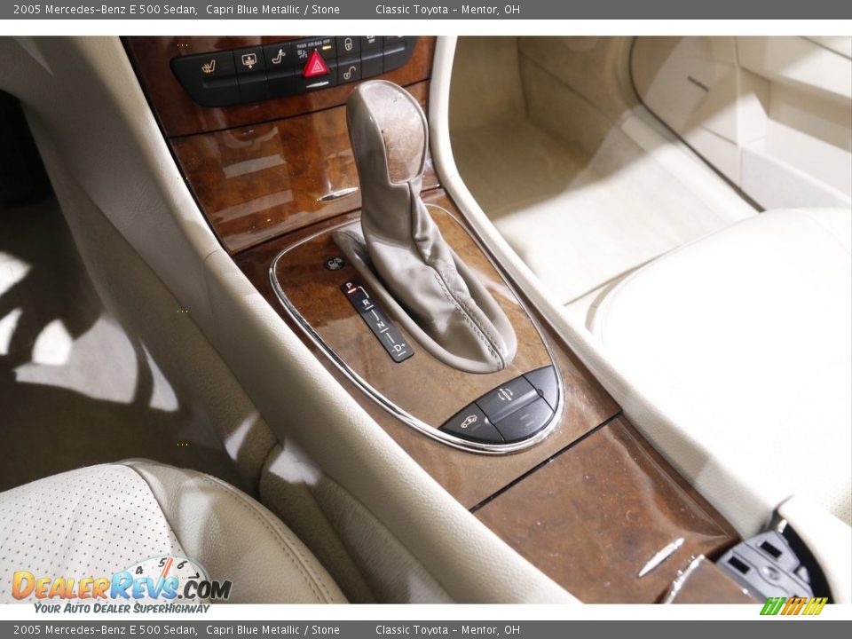 2005 Mercedes-Benz E 500 Sedan Capri Blue Metallic / Stone Photo #14