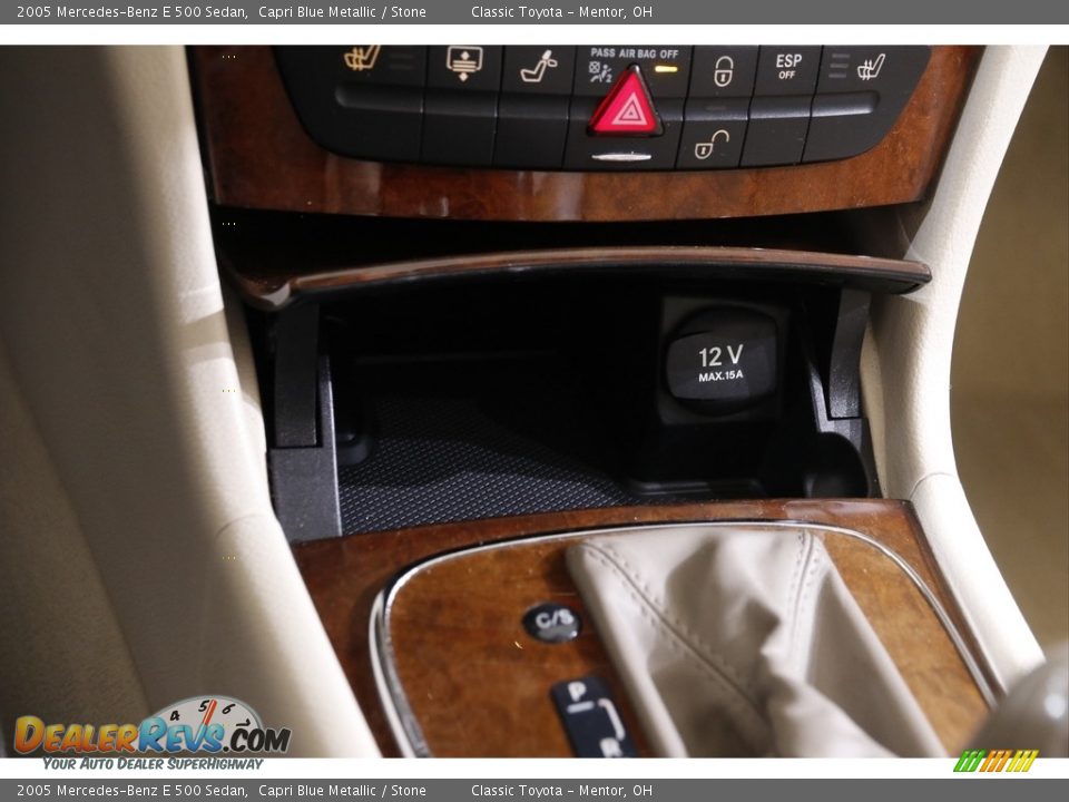 2005 Mercedes-Benz E 500 Sedan Capri Blue Metallic / Stone Photo #15