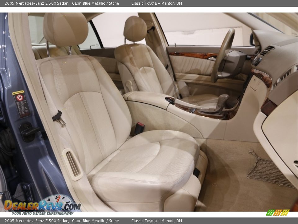 2005 Mercedes-Benz E 500 Sedan Capri Blue Metallic / Stone Photo #16