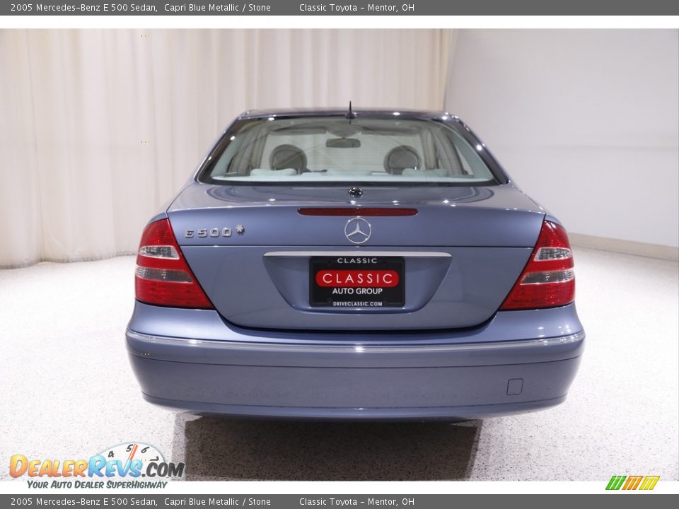 2005 Mercedes-Benz E 500 Sedan Capri Blue Metallic / Stone Photo #19