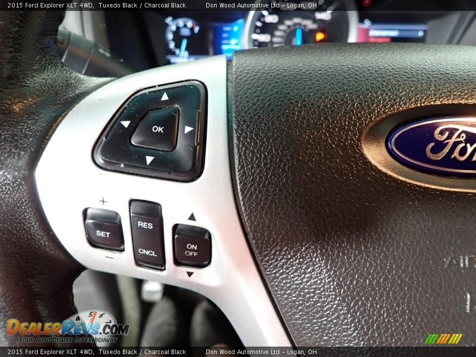2015 Ford Explorer XLT 4WD Tuxedo Black / Charcoal Black Photo #24