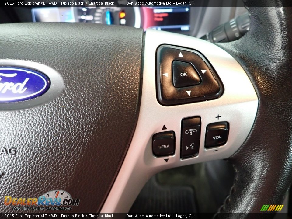 2015 Ford Explorer XLT 4WD Tuxedo Black / Charcoal Black Photo #25
