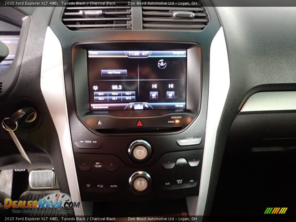 2015 Ford Explorer XLT 4WD Tuxedo Black / Charcoal Black Photo #27