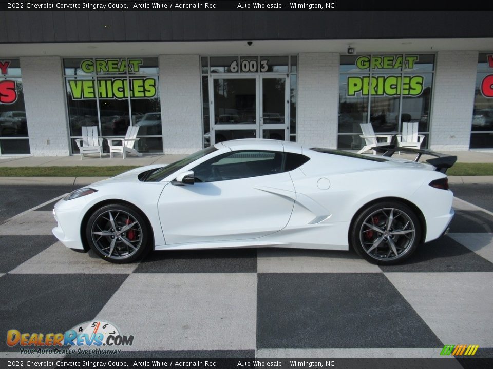 2022 Chevrolet Corvette Stingray Coupe Arctic White / Adrenalin Red Photo #1